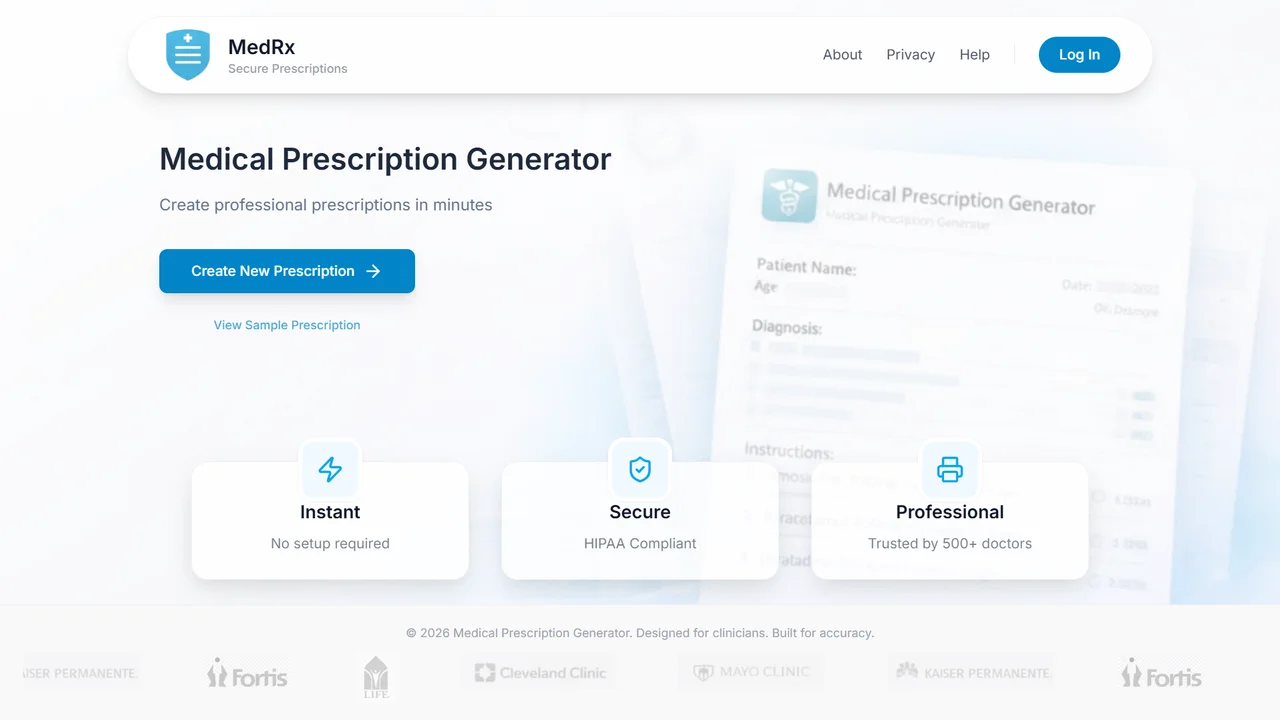 MedRx Generator