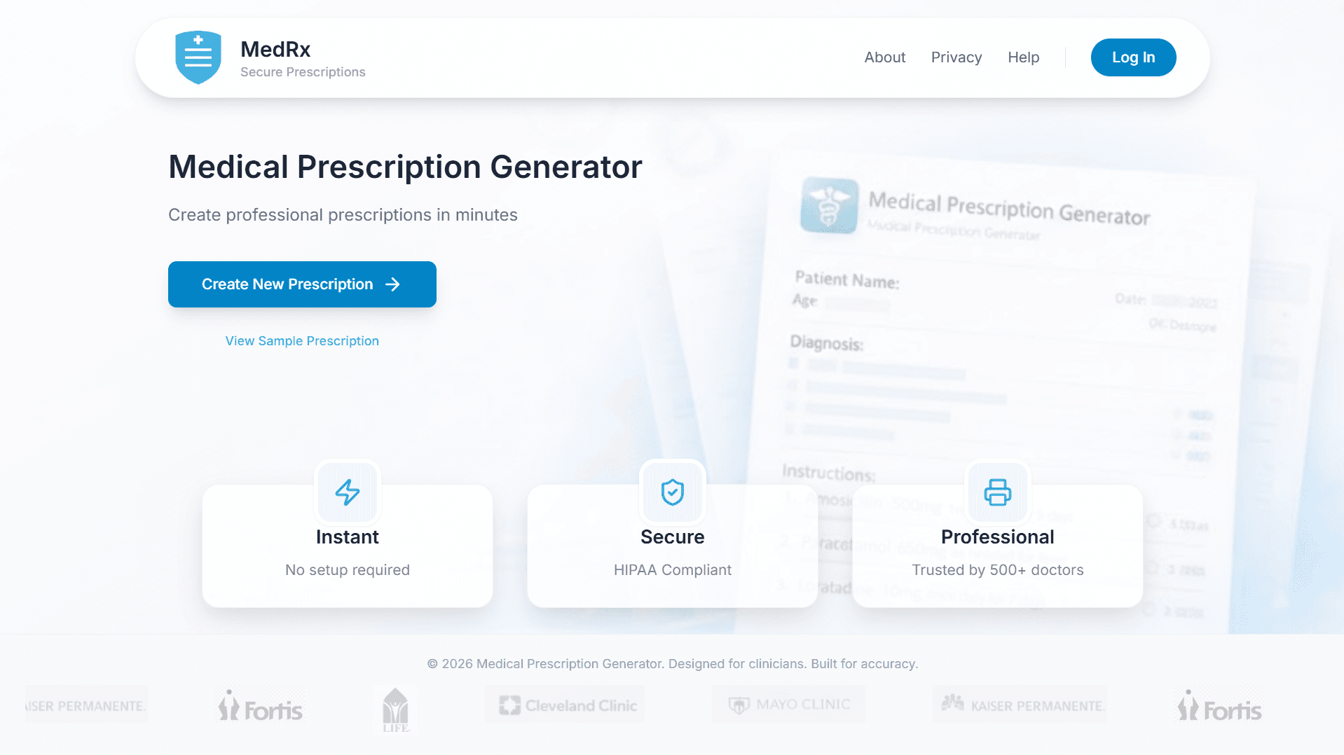 MedRx Generator screenshot 1